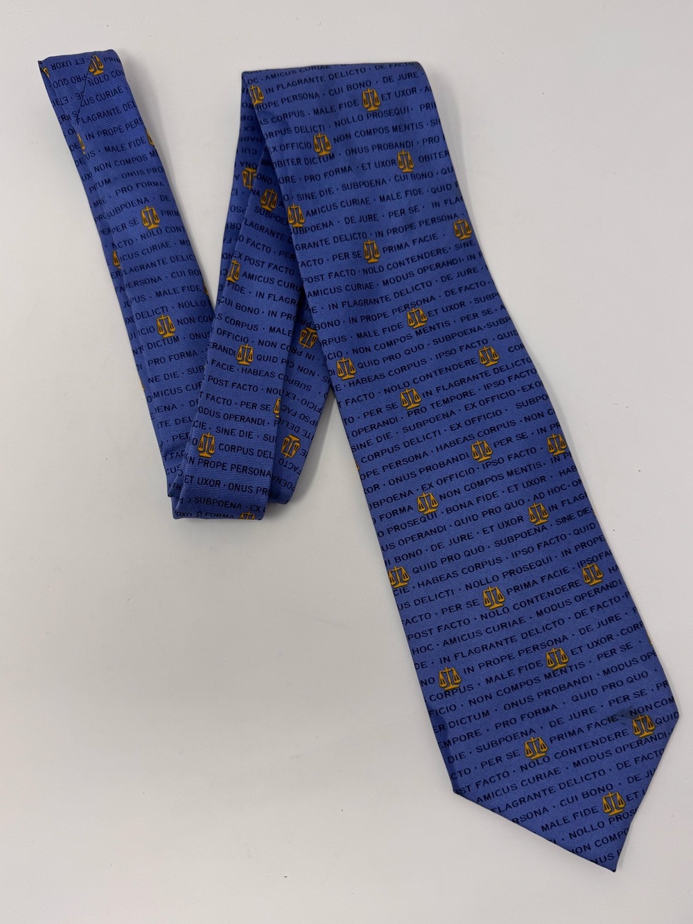Alymn Neckwear Legal Latin silk tie Lawyer attorney court law office gift clever